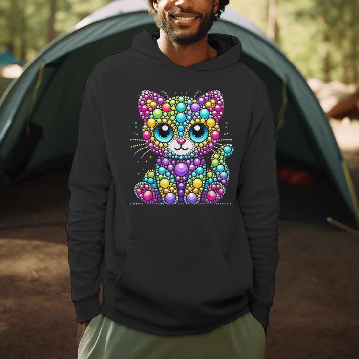 Happy Dot Day Colorful Polka Dot Cat Kitten Teachers Kids Men Hoodie, novelty gifts, funny gifts