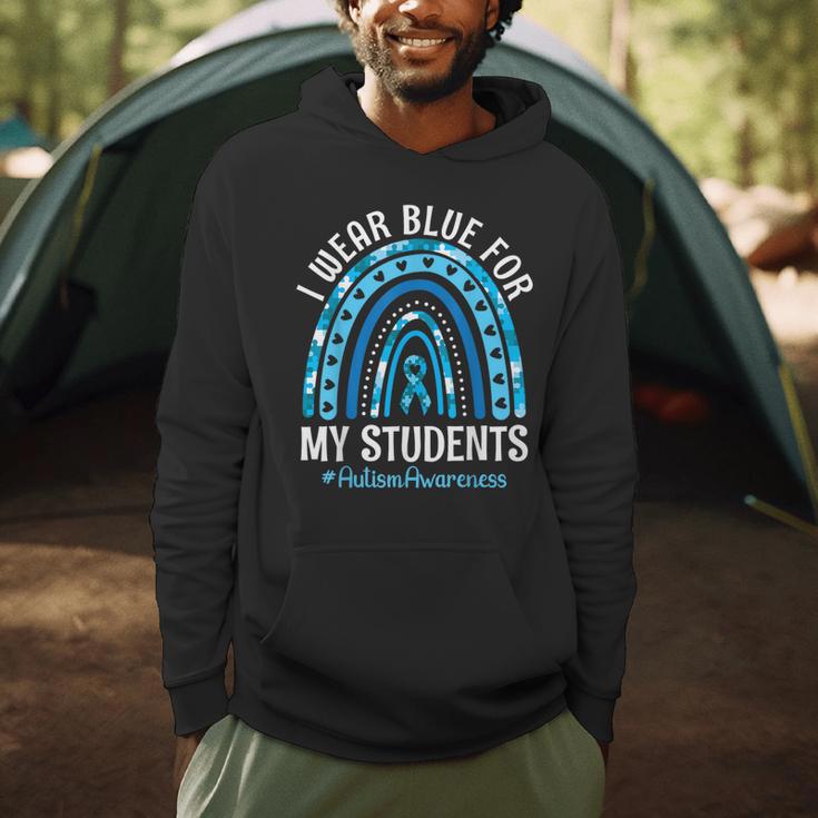Happy Teacher I Wear Blue For My Students Autism Awareness Men Hoodie, novelty gifts, funny gifts