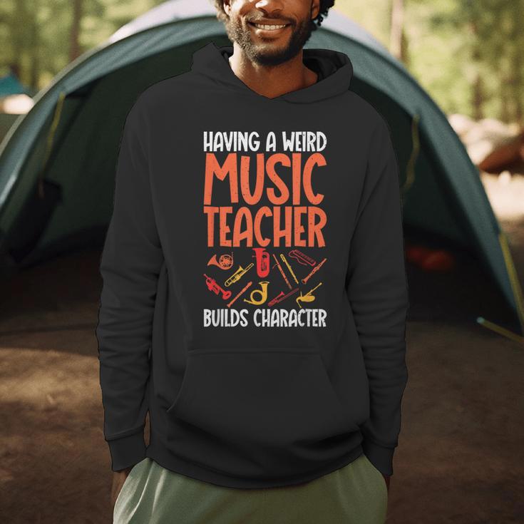 Having a Weird Music Teacher Builds Character Music Teacher Men Hoodie, novelty gifts, funny gifts