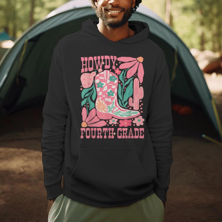 Howdy Fourth Grade Western 4th Grade Teacher Cowboy Cowgirl Men Hoodie, novelty gifts, funny gifts