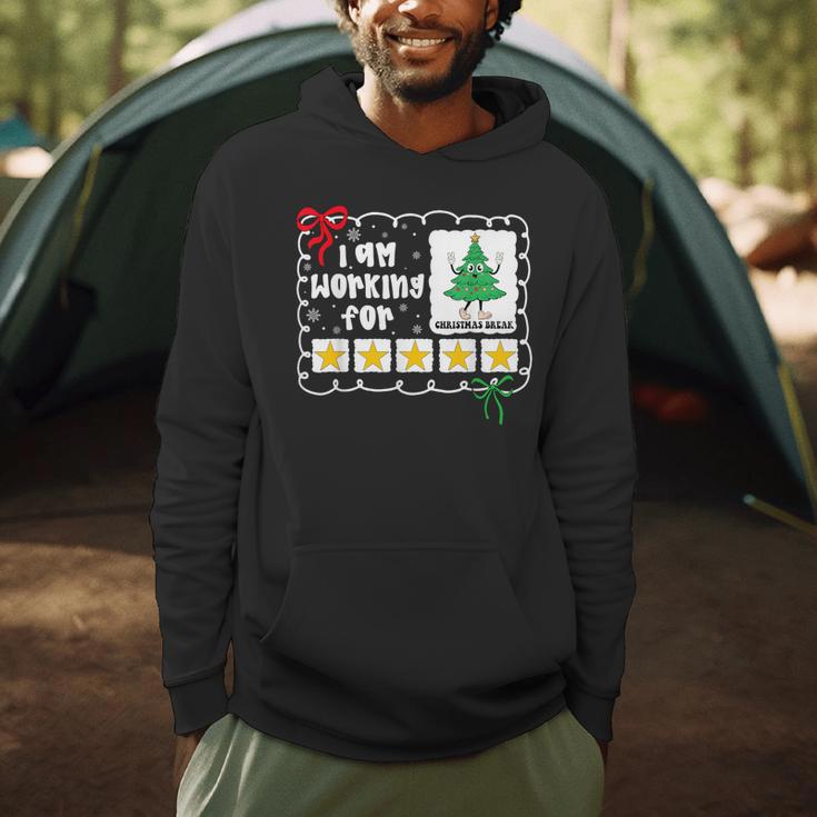I'm Working For Christmas Break 5 Stars Christmas Teacher Men Hoodie, novelty gifts, funny gifts