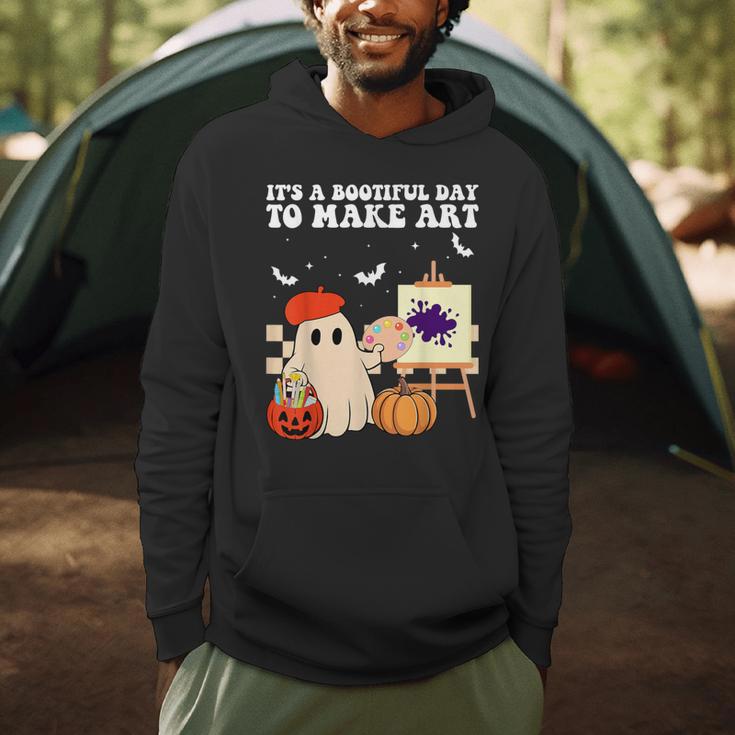 It's A Bootiful Day To Make Art Groovy Art Teacher Halloween Men Hoodie, novelty gifts, funny gifts It's A Bootiful Day To Make Art Groovy Art Teacher Halloween Men Hoodie, novelty gifts, funny gifts