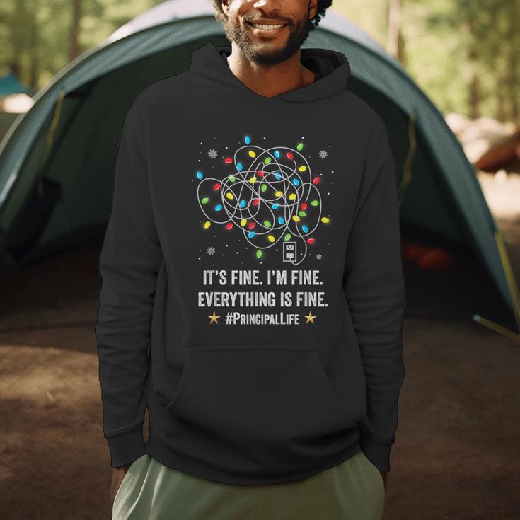 It's Fine I'm Fine Christmas Light Principal Teacher Xmas Men Women Men Hoodie, novelty gifts, funny gifts It's Fine I'm Fine Christmas Light Principal Teacher Xmas Men Women Men Hoodie, novelty gifts, funny gifts