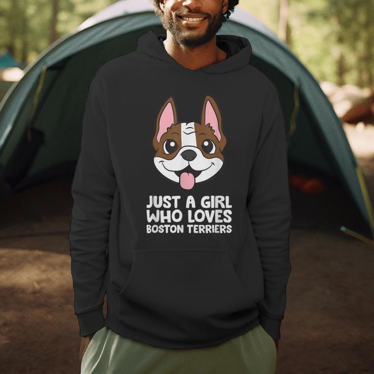 Just a Girl Who Loves Boston Terriers Men Hoodie, novelty gifts, funny gifts