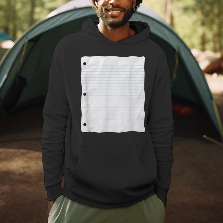Lined Paper Notebook Halloween Costume For Students Teachers For Men Women Kids Men Hoodie, novelty gifts, funny gifts