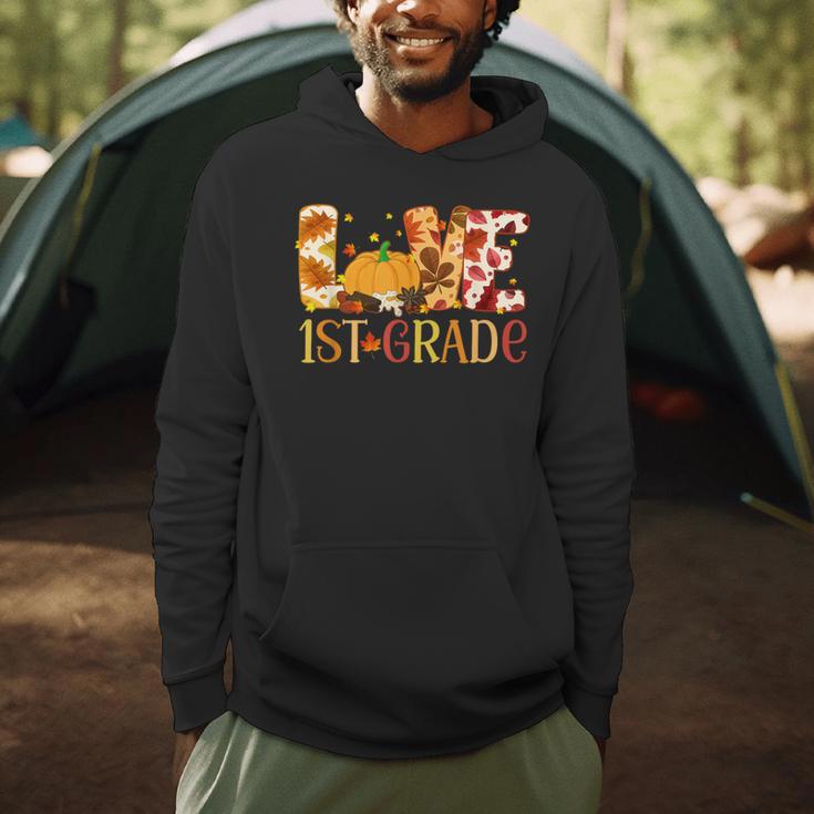 Love First Grade Happy Fall Thanksgiving Women 1st Teacher Men Hoodie, novelty gifts, funny gifts Love First Grade Happy Fall Thanksgiving Women 1st Teacher Men Hoodie, novelty gifts, funny gifts