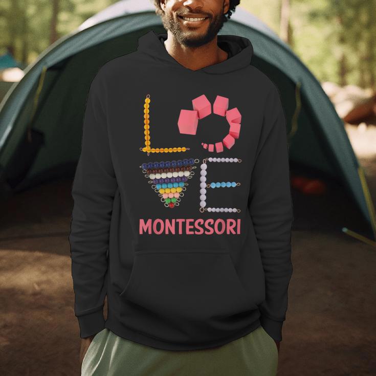 Love Montessori Education Math Teacher Men Hoodie, novelty gifts, funny gifts