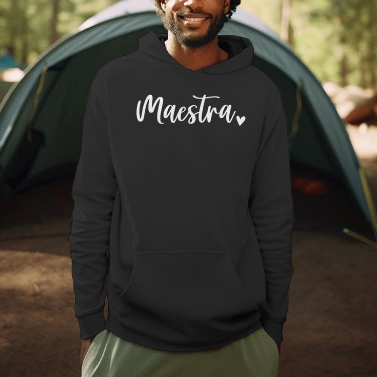 Maestra Cute Bilingual Spanish Teacher Men Hoodie, novelty gifts, funny gifts