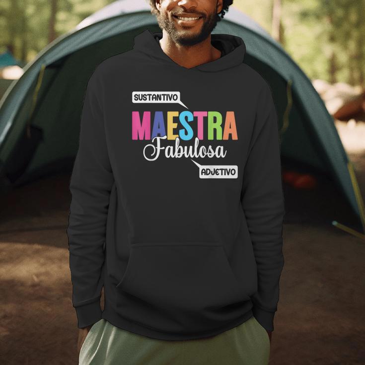 Maestra Fabulosa Bilingual Spanish Espanol Teacher School Men Hoodie, novelty gifts, funny gifts