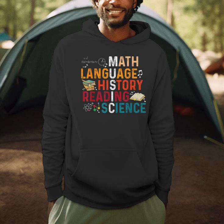 Math Language History Reading Science Music Teacher Men Hoodie, novelty gifts, funny gifts Math Language History Reading Science Music Teacher Men Hoodie, novelty gifts, funny gifts
