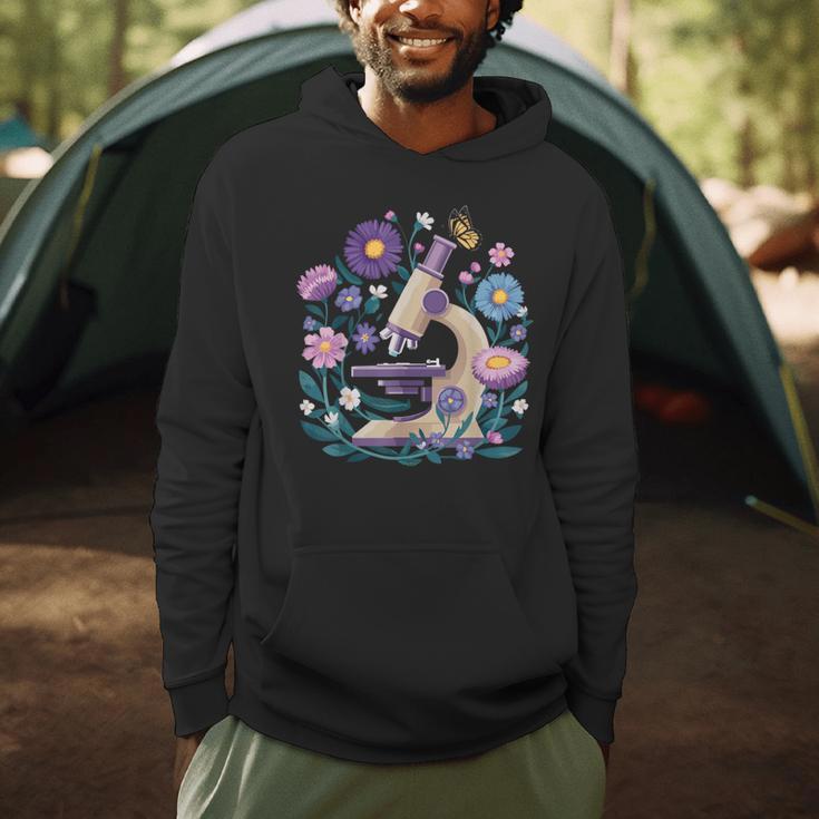 Microscope Flower Butterfly Biology Science Teacher Student Men Hoodie, novelty gifts, funny gifts Microscope Flower Butterfly Biology Science Teacher Student Men Hoodie, novelty gifts, funny gifts