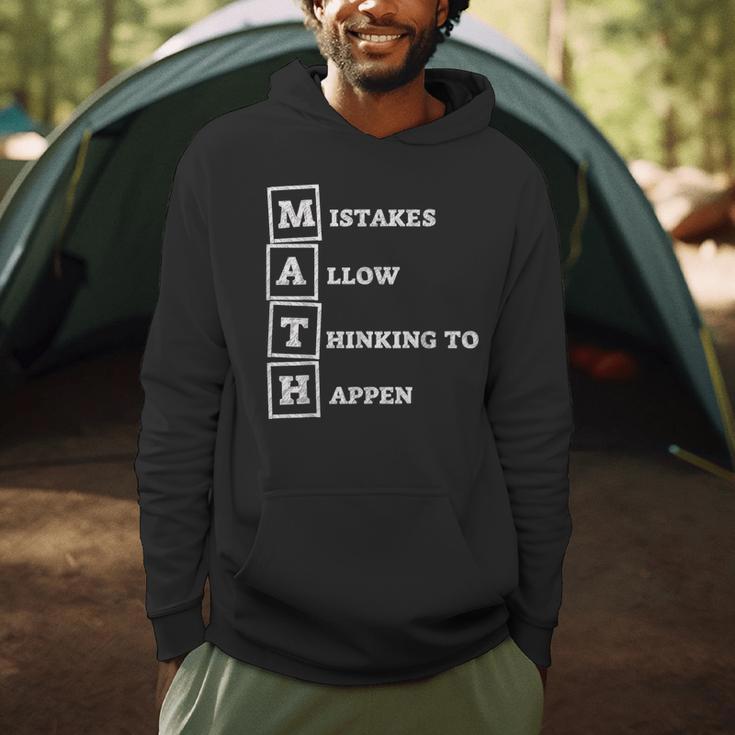 Mistakes Allow Thinking To Happen School Math Teacher Men Hoodie, novelty gifts, funny gifts