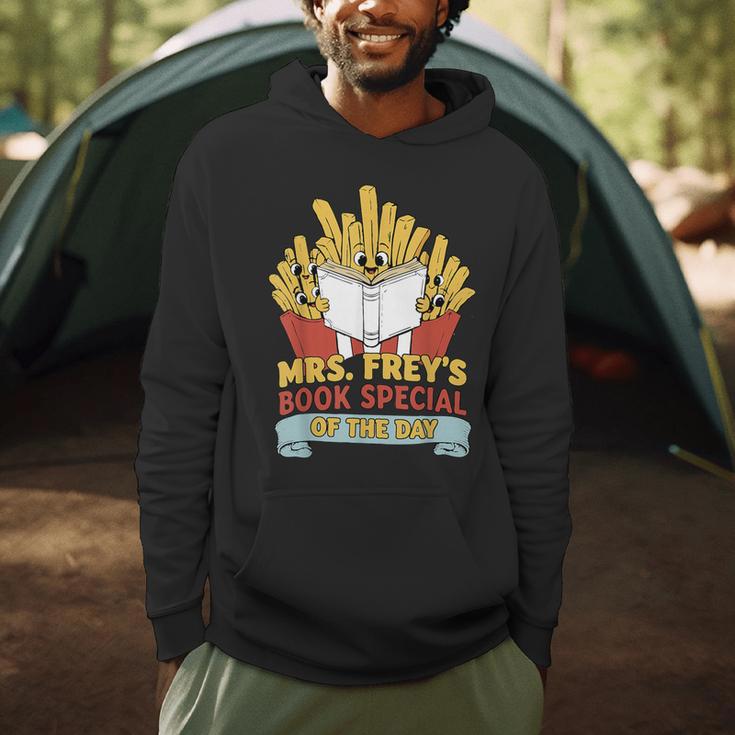 Mrs Frey Book Special Reading Elementary Teacher Men Hoodie, novelty gifts, funny gifts