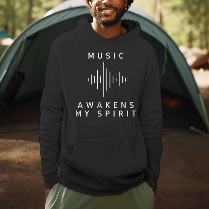 Music Awakens My Spirit Inspiring Musician Teacher Quote Men Hoodie, novelty gifts, funny gifts