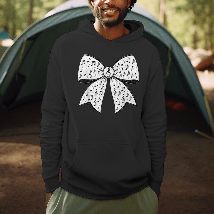 Music Notes Coquette Bow Music Teacher School Musician Band Men Hoodie, novelty gifts, funny gifts