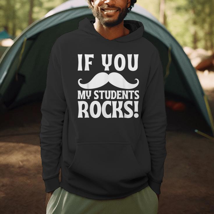 If You Mustache My Students Rock Teacher Mustache Men Hoodie, novelty gifts, funny gifts