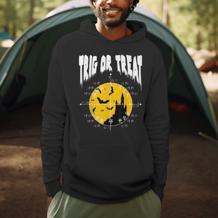 Nerdy Trig Or Treat Halloween Costume Math Teacher Men Hoodie, novelty gifts, funny gifts