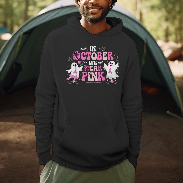 In October We Wear Pink Ballet Ghost Teacher Breast Cancer Men Hoodie, novelty gifts, funny gifts