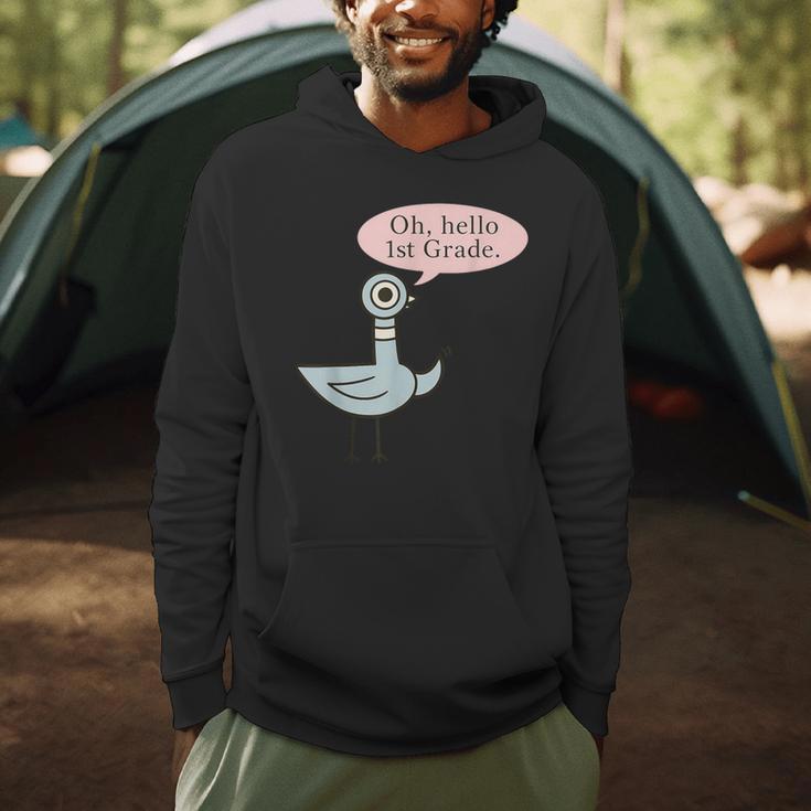 Oh Hello First Graders Cute Pigeon 1st Grade Teacher Men Hoodie, novelty gifts, funny gifts Oh Hello First Graders Cute Pigeon 1st Grade Teacher Men Hoodie, novelty gifts, funny gifts