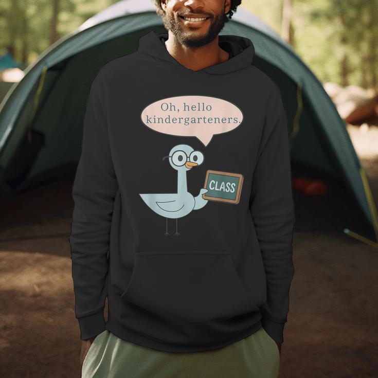 Oh Hello Kindergarteners Shirt Cute Pigeon Teacher Tee Men Hoodie, novelty gifts, funny gifts