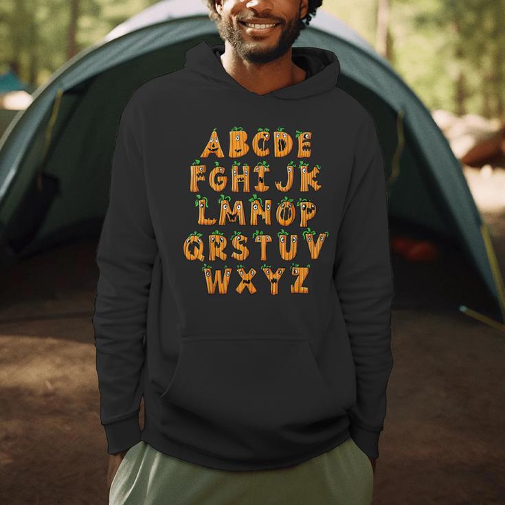 Pumpkin ABC Halloween Alphabet Costume School Teacher Kids Men Hoodie, novelty gifts, funny gifts