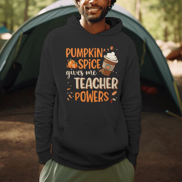 Pumpkin Spice Gives Me Teacher Powers Fall Thanksgiving Men Women Men Hoodie, novelty gifts, funny gifts Pumpkin Spice Gives Me Teacher Powers Fall Thanksgiving Men Women Men Hoodie, novelty gifts, funny gifts