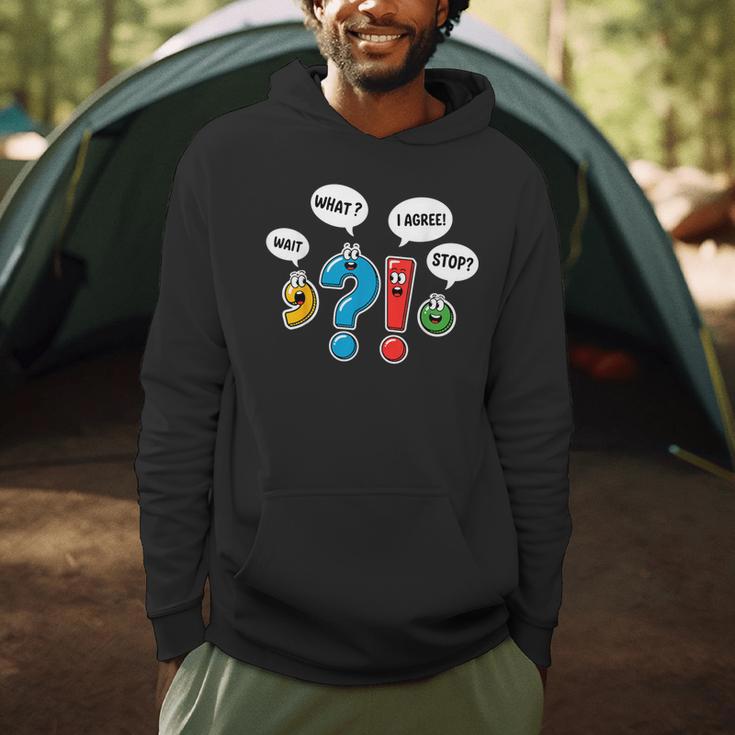 Punctuation Marks Wait What I Agree Stop English Teacher Men Hoodie, novelty gifts, funny gifts Punctuation Marks Wait What I Agree Stop English Teacher Men Hoodie, novelty gifts, funny gifts