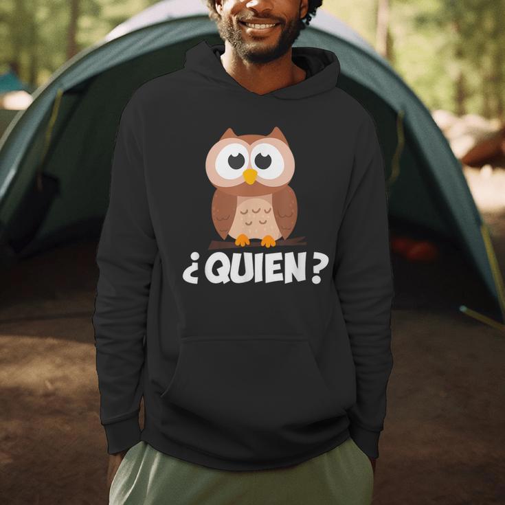 Quien Who Owl Spanish Teacher Men Hoodie, novelty gifts, funny gifts