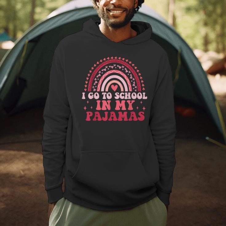 Rainbow Homeschool Mom Teacher I Go To School In My Pajamas Men Hoodie, novelty gifts, funny gifts Rainbow Homeschool Mom Teacher I Go To School In My Pajamas Men Hoodie, novelty gifts, funny gifts
