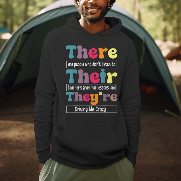 There Their They'Re English Teacher Grammar Memes Men Hoodie, novelty gifts, funny gifts