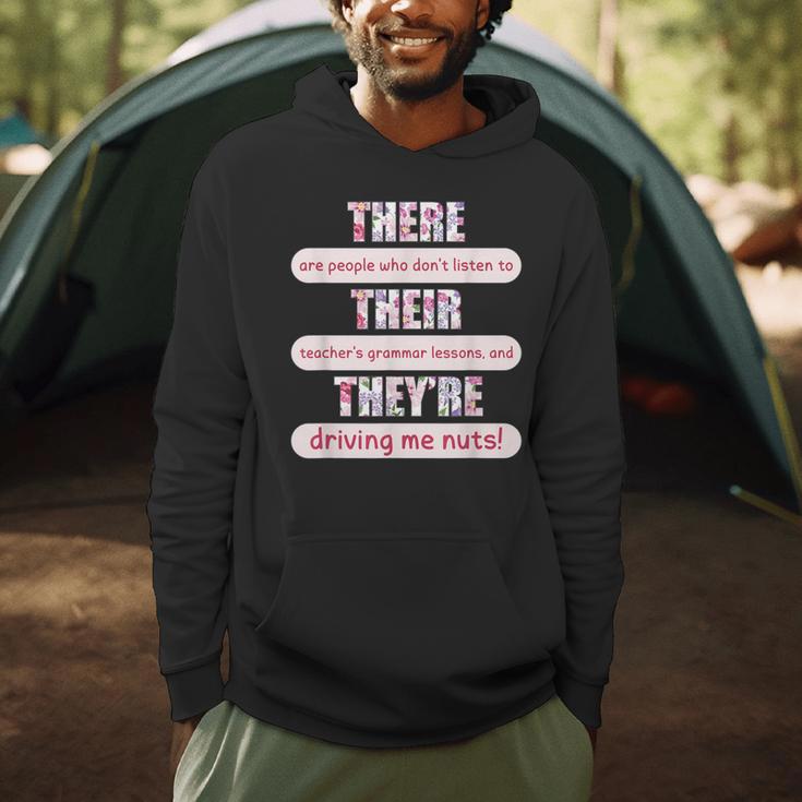 There Their They'Re Teacher English Grammar Police Men Hoodie, novelty gifts, funny gifts