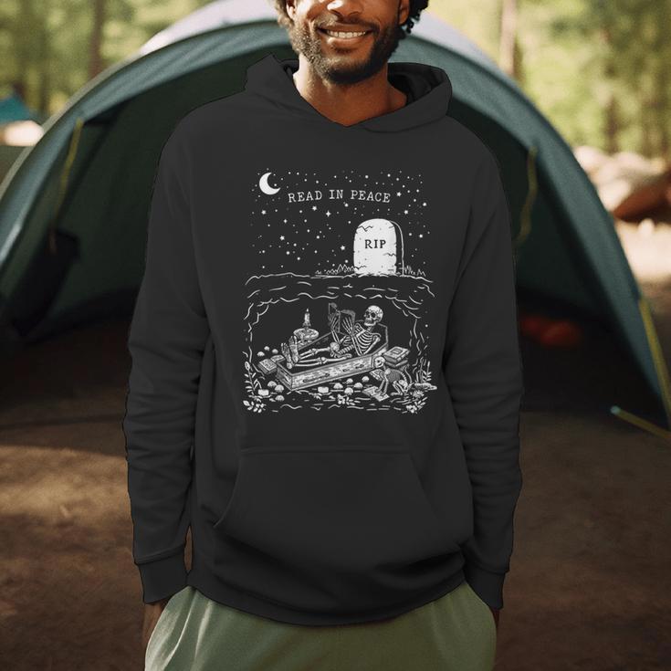 Read In Peace Skeleton Halloween Book Reading Spooky Teacher Men Hoodie, novelty gifts, funny gifts Read In Peace Skeleton Halloween Book Reading Spooky Teacher Men Hoodie, novelty gifts, funny gifts