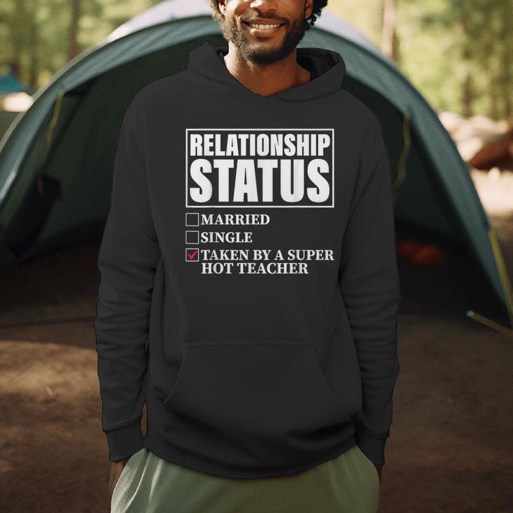Relationship Status Taken By Super Hot Teacher Men Hoodie, novelty gifts, funny gifts