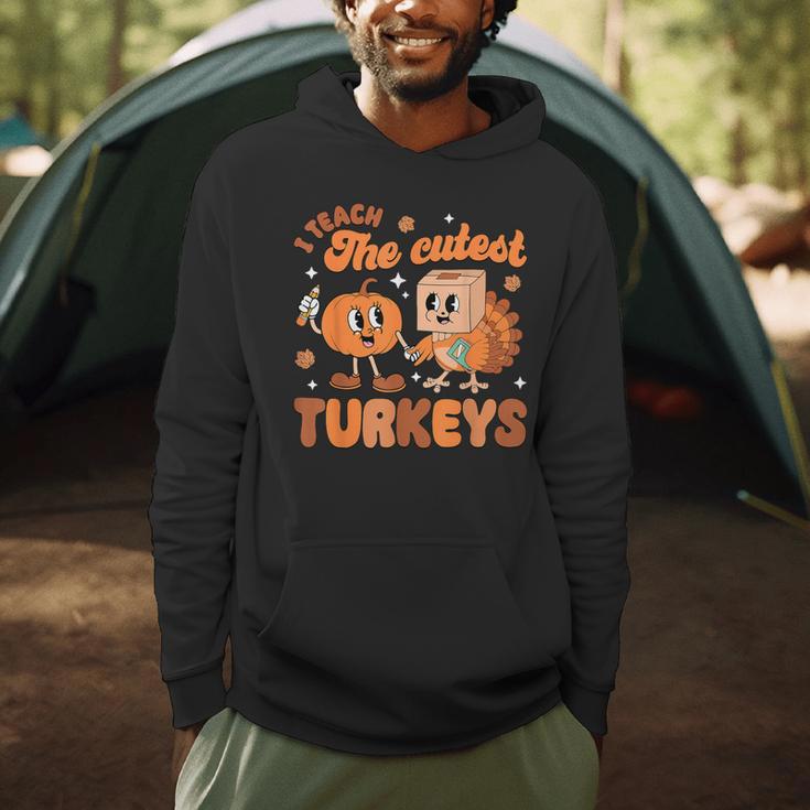 Retro I Teach The Cutest Turkey Thanksgiving Pumpkin Teacher Men Hoodie, novelty gifts, funny gifts Retro I Teach The Cutest Turkey Thanksgiving Pumpkin Teacher Men Hoodie, novelty gifts, funny gifts