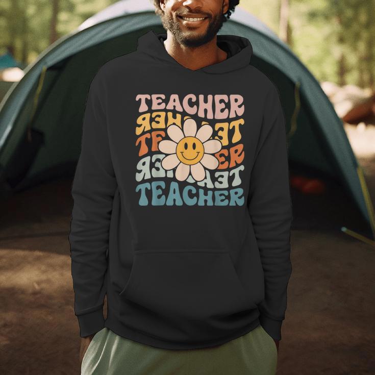 Retro Teacher Daisy Colorful Elementary School Teacher Men Hoodie, novelty gifts, funny gifts Retro Teacher Daisy Colorful Elementary School Teacher Men Hoodie, novelty gifts, funny gifts