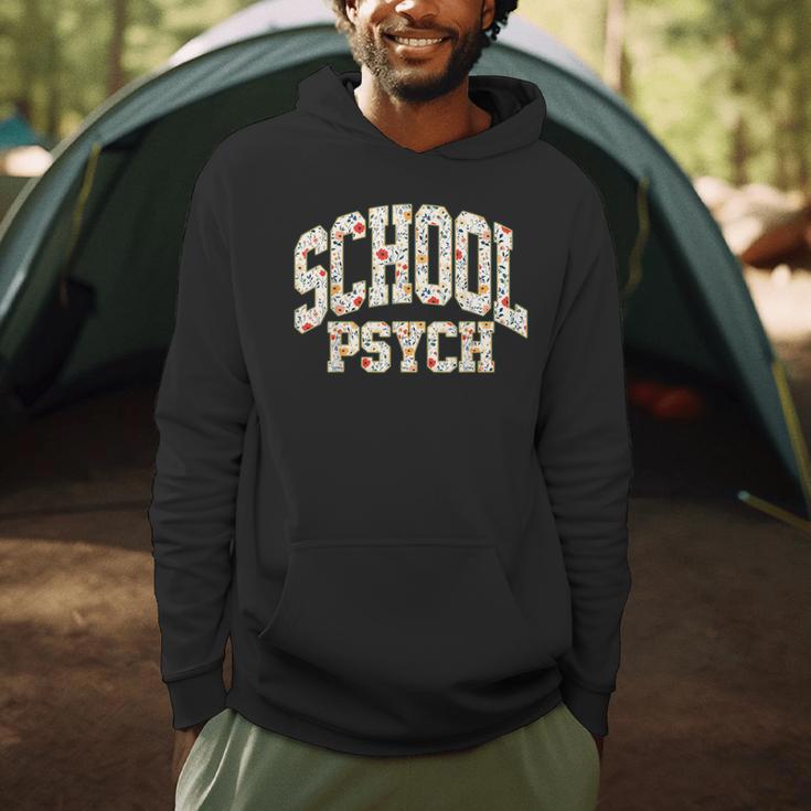 Retro Wildflower School Psych Teacher School Psychologist Men Hoodie, novelty gifts, funny gifts