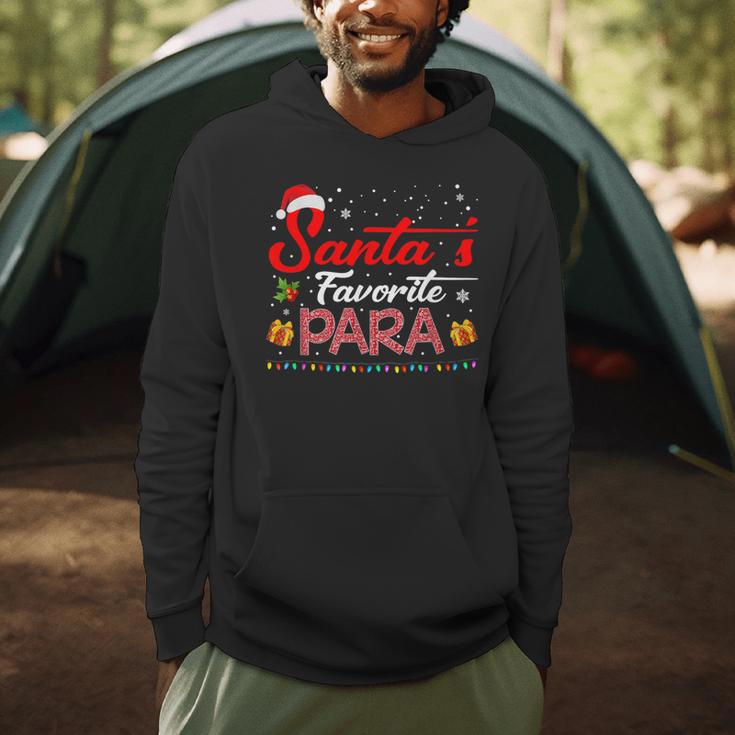 Santa's Favorite Para Christmas Paraprofessional Teacher Men Hoodie, novelty gifts, funny gifts