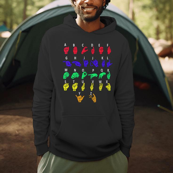 Sign Language Alphabet For ASL Interpreter Deaf Teacher Stud For Men Women Girls Kids Men Hoodie, novelty gifts, funny gifts