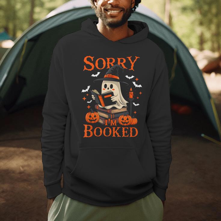 Sorry I'm Booked Ghost Reading Book Lover Teacher Halloween Men Hoodie, novelty gifts, funny gifts Sorry I'm Booked Ghost Reading Book Lover Teacher Halloween Men Hoodie, novelty gifts, funny gifts