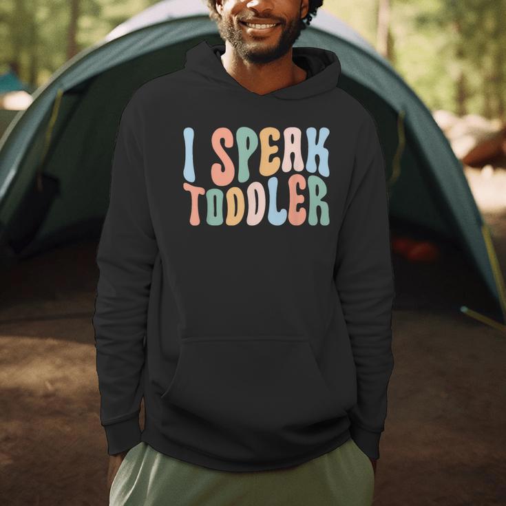 I Speak Toddler Teacher Pre School Back To School First Day Men Hoodie, novelty gifts, funny gifts