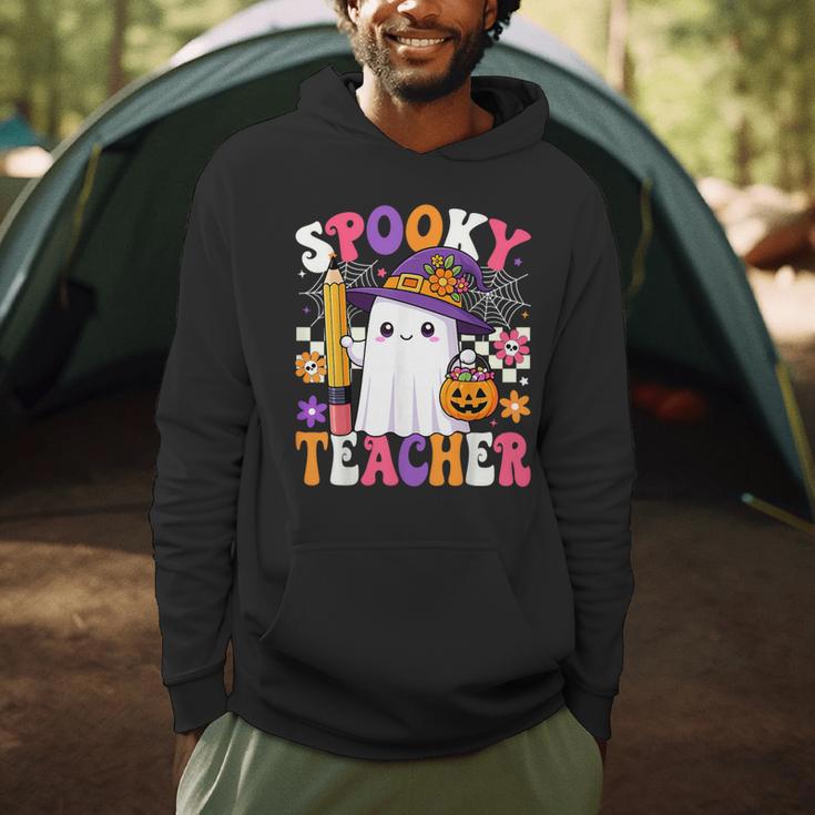 Spooky Teacher Ghost Pencil Teach Halloween Teacher Men Hoodie, novelty gifts, funny gifts