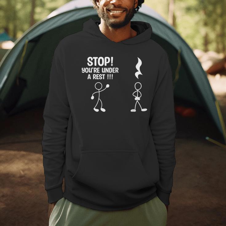 Stop You'Re Under A Rest Music Teacher Men Hoodie, novelty gifts, funny gifts