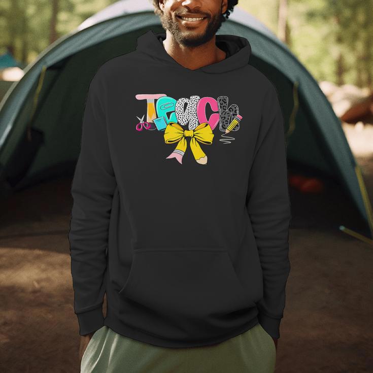 Teach Coquette Bow Teacher Back To School Happy First Day Men Hoodie, novelty gifts, funny gifts Teach Coquette Bow Teacher Back To School Happy First Day Men Hoodie, novelty gifts, funny gifts