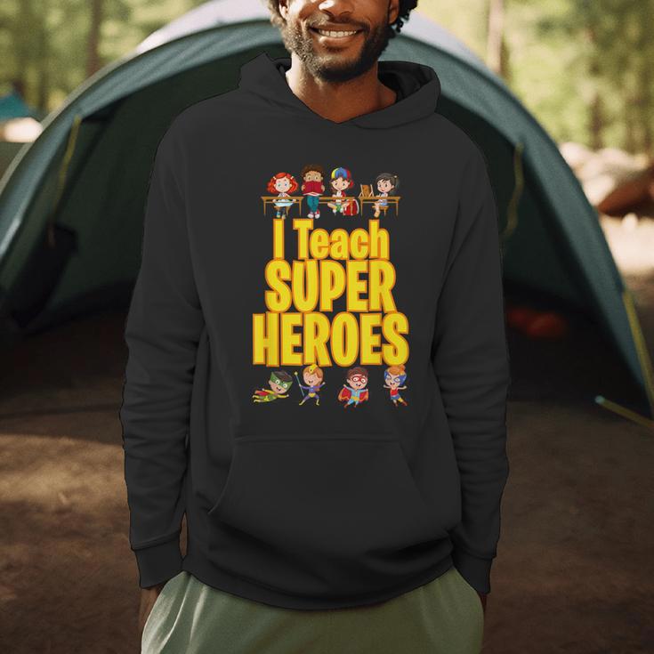 I Teach Super Heroes Comic Book Hero Teacher School Men Hoodie, novelty gifts, funny gifts