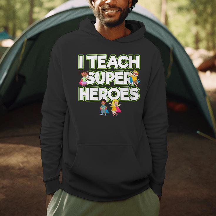 I Teach Superheroes School Teacher Professor Men Hoodie, novelty gifts, funny gifts