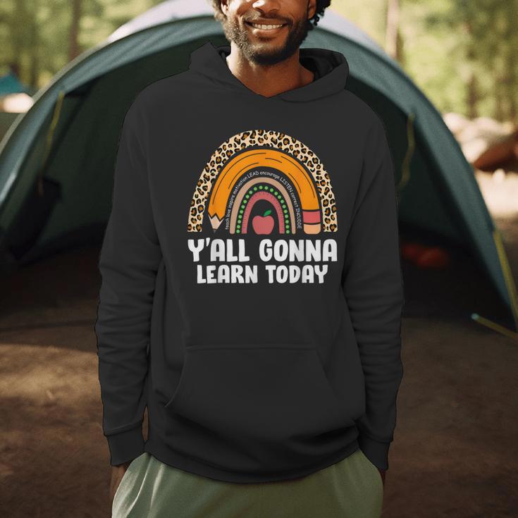Teacher First Day Of School Y'All Gonna Learn Today Men Hoodie, novelty gifts, funny gifts