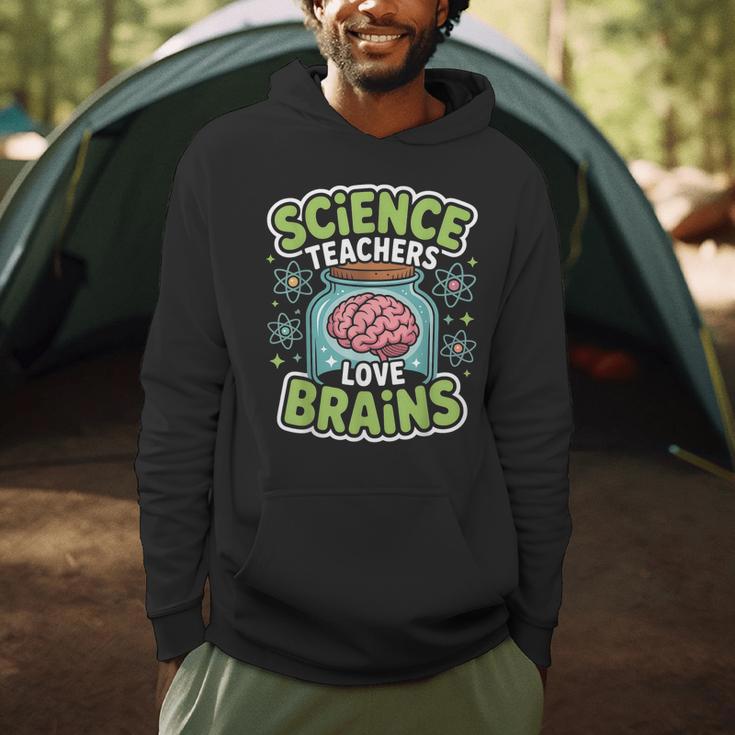 Teacher Halloween Costume Science Teachers Love Brains Men Hoodie, novelty gifts, funny gifts