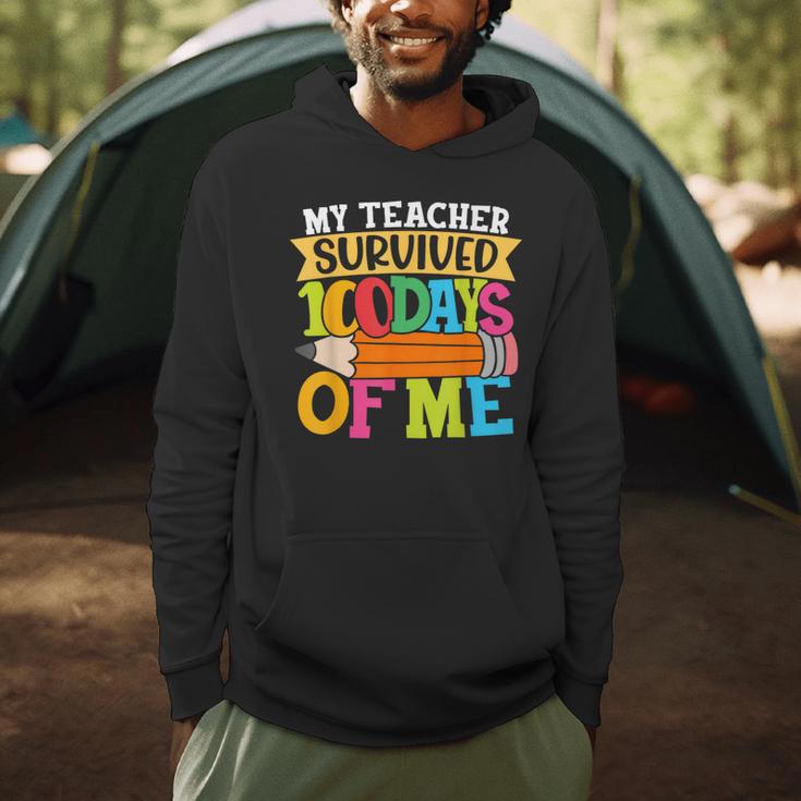 My Teacher Survived 100 Days Of Me 100th Day Of School Kids Men Hoodie, novelty gifts, funny gifts My Teacher Survived 100 Days Of Me 100th Day Of School Kids Men Hoodie, novelty gifts, funny gifts