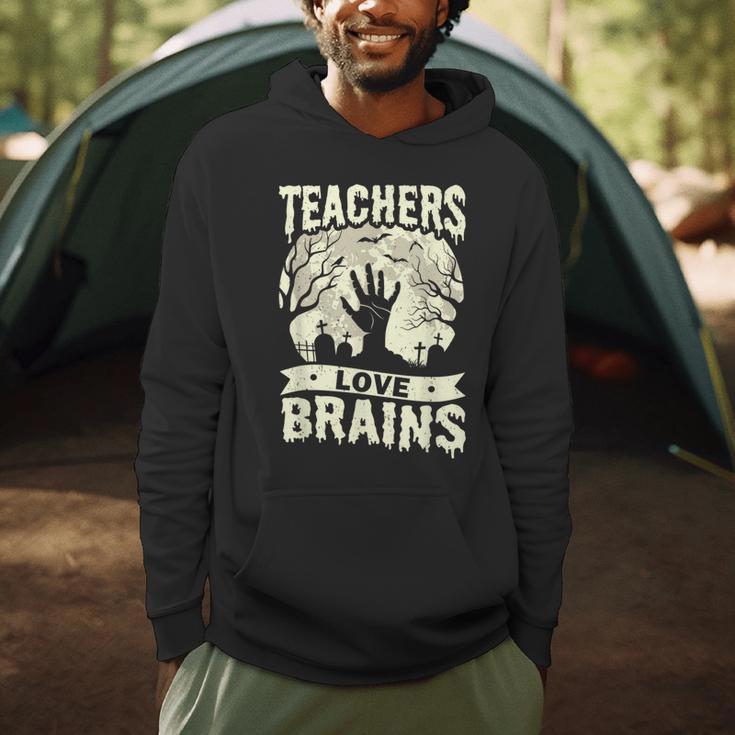 Teachers Love Brains Halloween Costume Boo Trick Teach Men Hoodie, novelty gifts, funny gifts