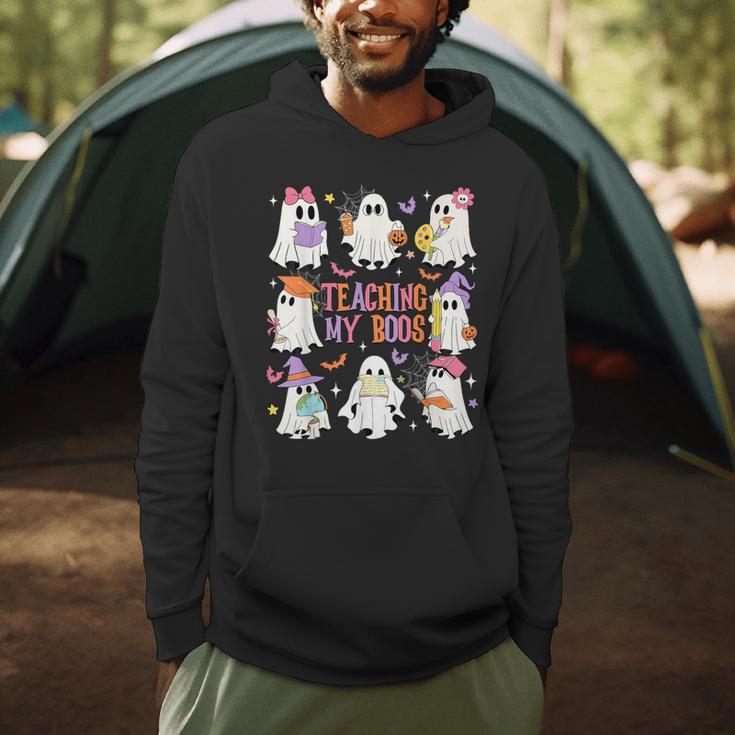 Teaching My Boos Teacher Cute Ghost Groovy Teacher Halloween Men Hoodie, novelty gifts, funny gifts Teaching My Boos Teacher Cute Ghost Groovy Teacher Halloween Men Hoodie, novelty gifts, funny gifts
